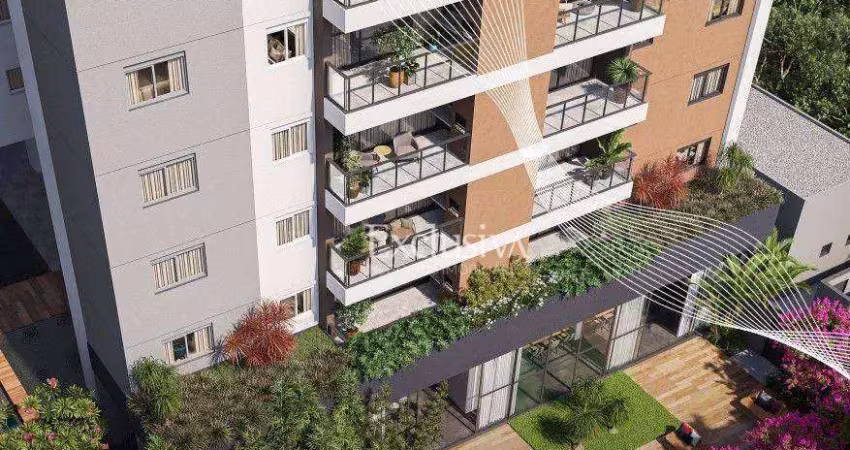 Apartamento com 3 dormitórios à venda, 112 m² - edifício flora, gleba palhano - londrina/pr