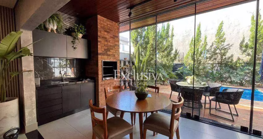 Sobrado com 4 suítes para alugar, 274 m² - condomínio royal forest, gleba esperança - londrina/pr