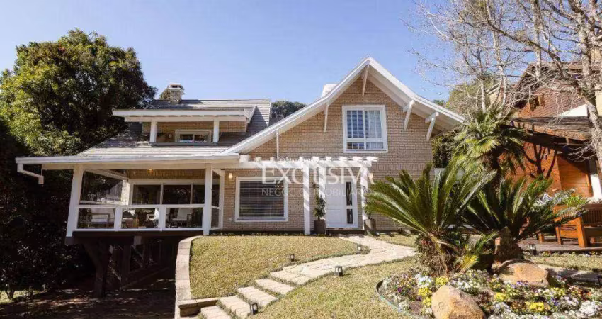 Casa com 3 dormitórios, sendo 2 suítes, à venda, 343 m² - condomínio saint moritz - gramado/rs