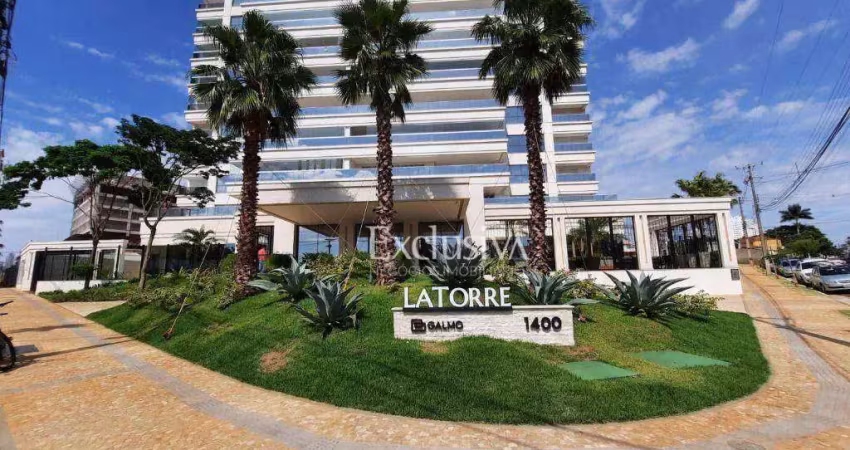Apartamento com 4 suítes para alugar, 419 m² - edifício la torre, bela suíça - londrina/pr