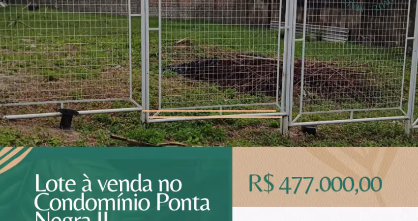 Lote à venda no condomínio residencial ponta negra ii – manaus