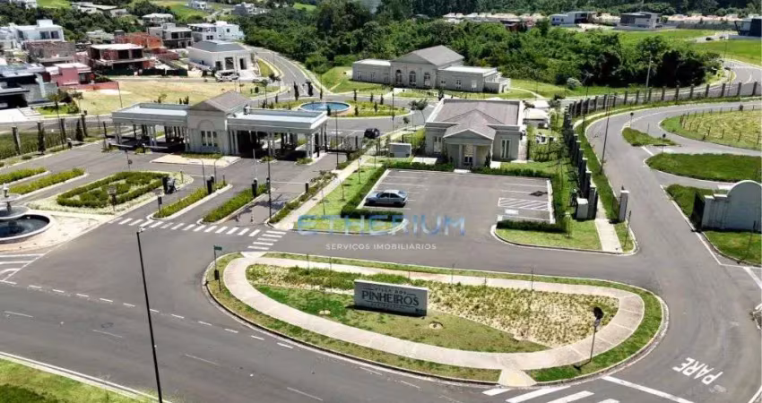 Terreno de 586 m2 a venda no condominio de luxo no parque villa dos pinheiros em indaiatuba