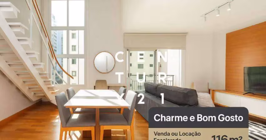 Apartamento duplex com 2 dormitórios, 111 m² - venda por r$ 2.150.000,00 ou aluguel por r$ 14.772,60/mês - pinheiros - são paulo/sp