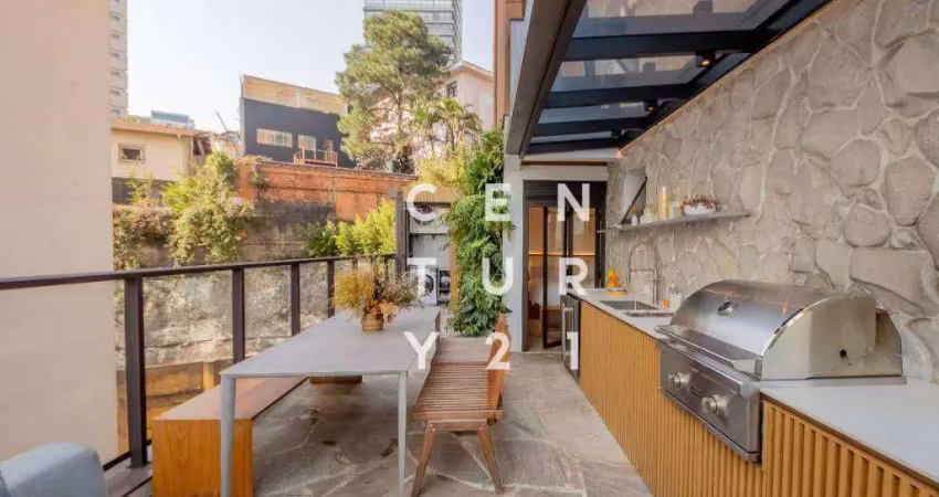 Apartamento garden com 2 dormitórios à venda, 105 m² por r$ 2.100.000,00 - vila madalena - são paulo/sp