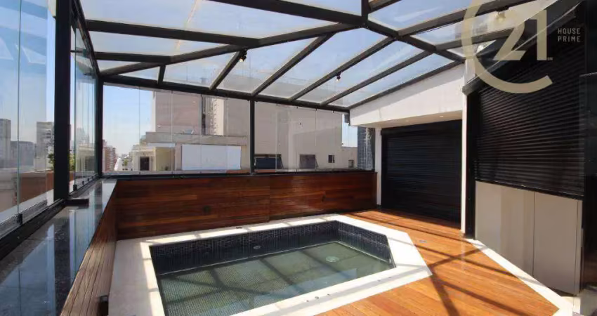 Cobertura com 3 dormitórios, 314 m² - venda por r$ 6.600.000,00 ou aluguel por r$ 33.518,83/mês - moema - são paulo/sp