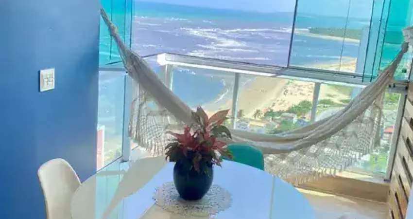 Ea-oportunidade apartamento em candeias vista mar, andar alto, reformado, 64m² e lazer completo
