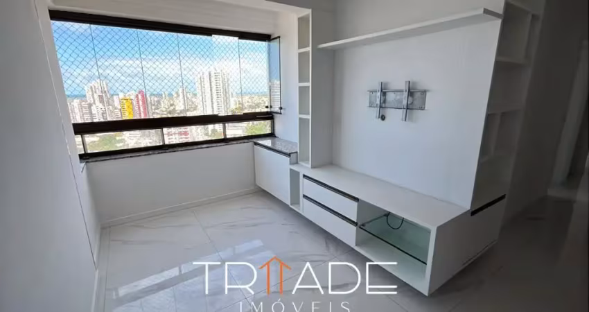 Ll- apartamento em candeias | andar alto reformado | vista livre | 02 quartos com 56m²