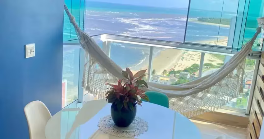 Edf. cyro vidal | andar alto com 3 quartos | vista mar | mobiliado | lazer completo