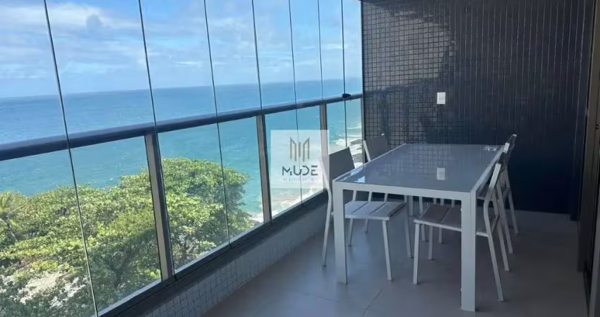 Apartamento locação - 1 quarto e sala mobiliado no beach class ondina | 44m² | nascente | vista alta | pronto para morar!
