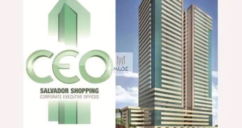 Ceo salvador shopping - sala comercial de 123m² à venda em condomínio no caminho das árvores, salvador-ba!