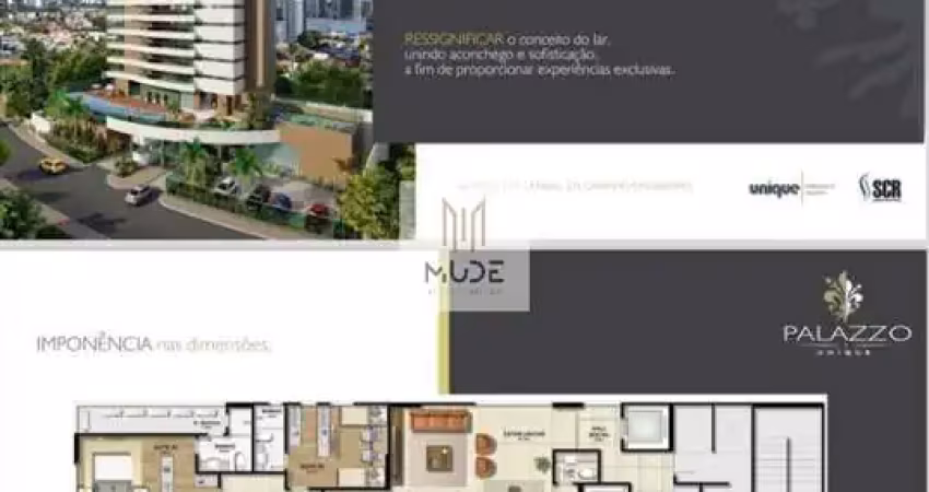 Palazzo unique  - 4 suítes - 250m² - home office - 4 vagas com depósito privativo - varandão gourmet - á venda no caminho das árvores