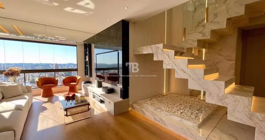 Cobertura de luxo mobiliada com 3 suítes e vista panorâmica no centro de chapecó