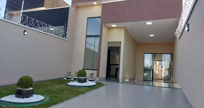 Casa moderna com 2 suítes plenas + lavabo e espaço gourmet em aparecida de goiânia