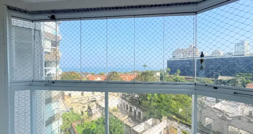 Vista ao mar aparecida 120m2, 1 vaga de garagem, 50 metros da praia