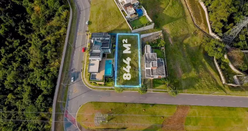 Terreno de 844m² no campo de toscana em vinhedo, vista para a serra do japi