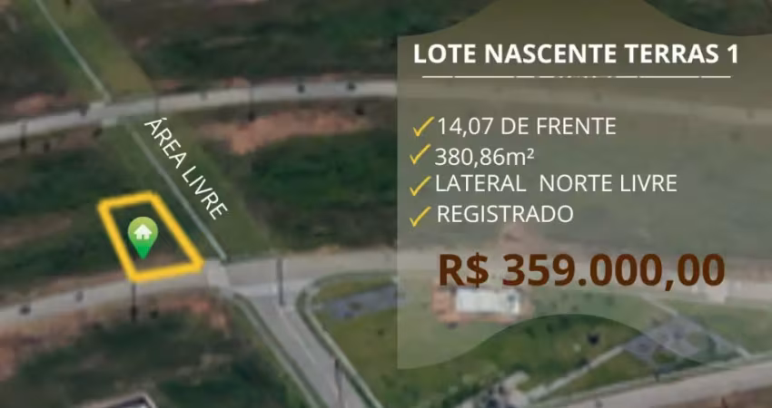 Cidade alpha/terras 1! baixou pra vender logo! lote com lateral livre ao lado da praça principal!