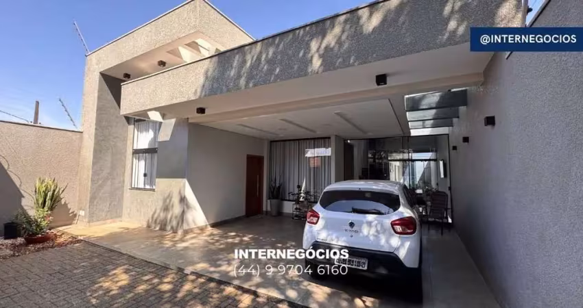 Casa moderna com pé direito alto, energia solar e área gourmet, jardim novo horizonte