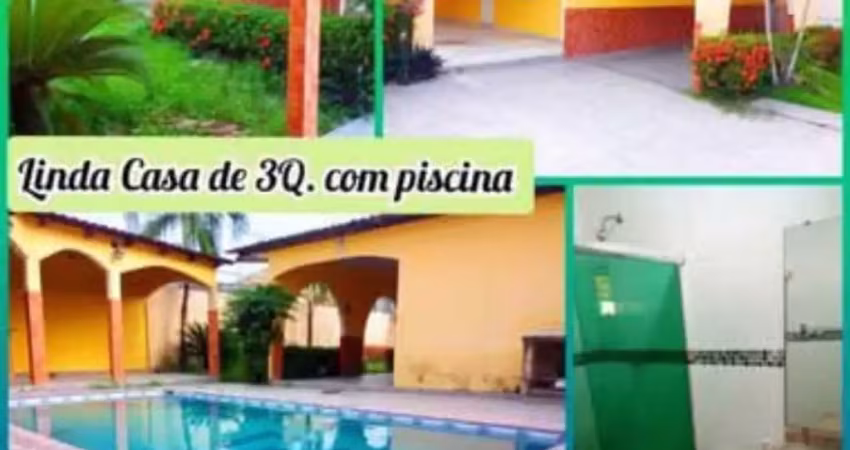 Linda casa com piscina no conjunto canaranas, bairro cidade nova; localização privilegiada, próximo de comércio etc.