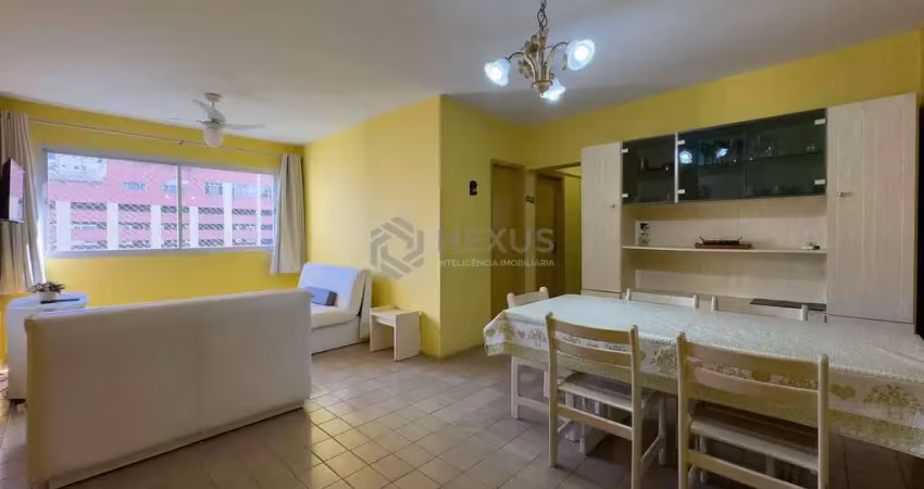Apartamento com vista livre a uma quadra da praia das pitangueiras de 2 quartos com 2 vagas, guaruj