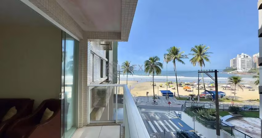 Apartamento à venda na praia das astúrias, vista para o mar com 3 quartos e 1 vaga.