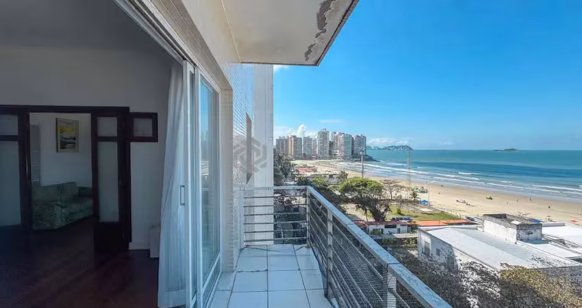 Apartamento frente mar com varanda e vista mar na praia das pitangueiras, guaruja | hexus