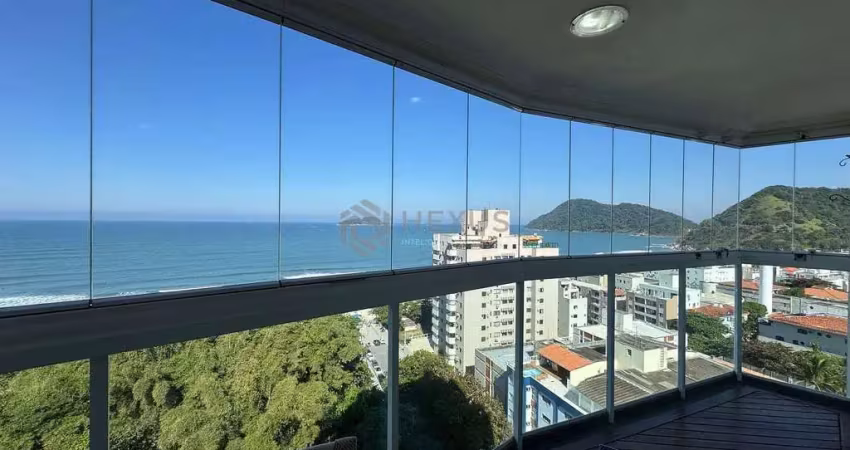 Apartamento com varanda gourmet, vista mar, lazer a uma quadra da praia do tombo - 3 quartos (1 suí