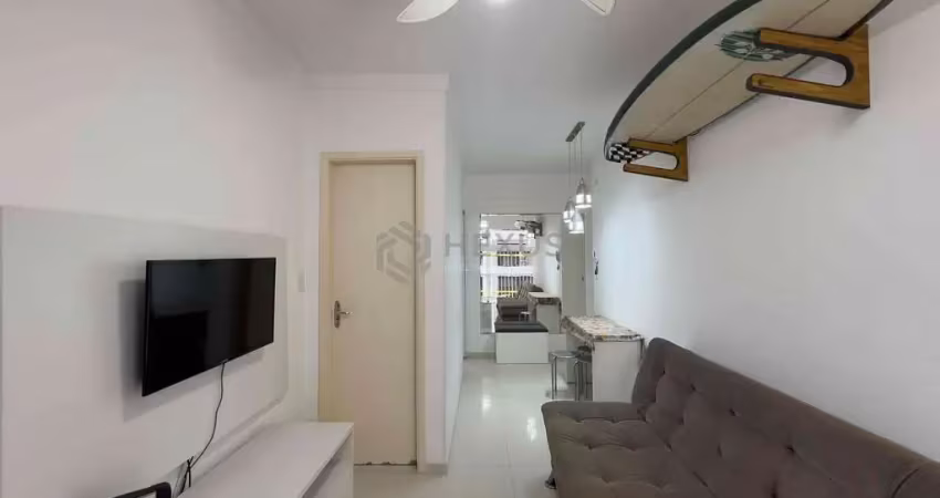 Apartamento a uma quadra da praia das pitangueiras de 2 quartos (1 suíte), guarujá-sp