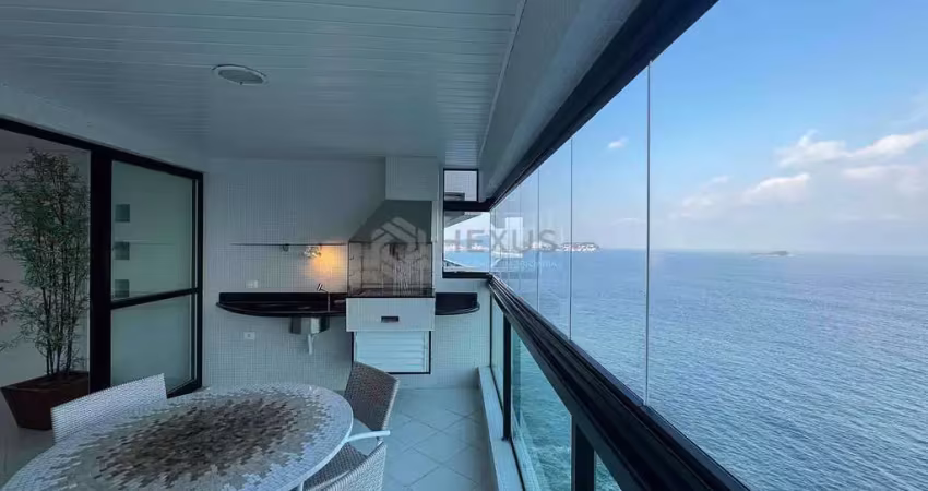 Apartamento frente mar, varanda gourmet, lazer, vista mar, praia das pitangueiras,guaruja | hexus