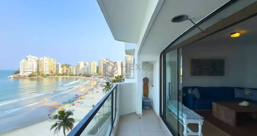 Apartamento à venda na praia das astúrias com varanda, 3 quartos e 1 vaga.