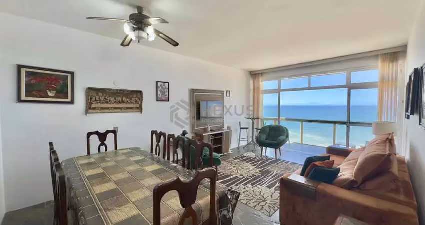 Apartamento frente mar com varanda na praia das pitangueiras, guaruja | hexus