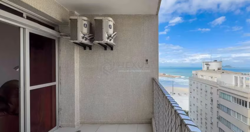 Apartamento com varanda e vista mar na quadra-mar da praia das pitangueiras de 2 quartos (1 suíte)