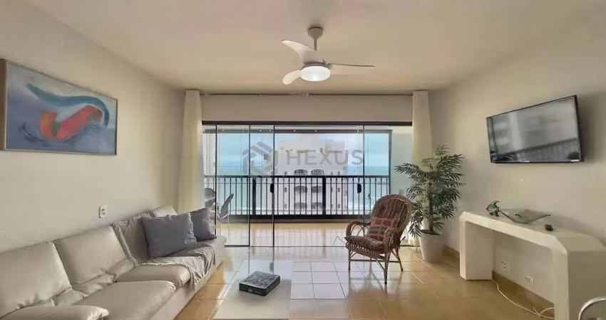 Apartamento com varanda e vista mar a uma quadra da praia das pitangueiras à venda, guarujá-sp.