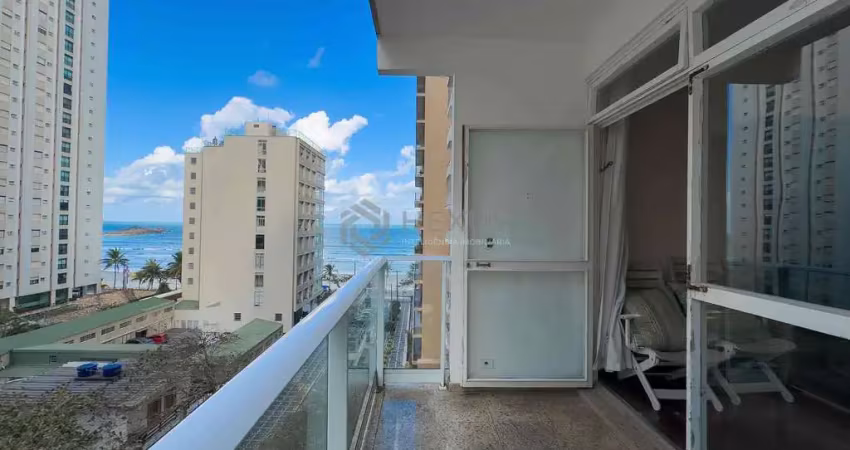 Apartamento com varanda e vista mar na quadra mar da praia das pitangueiras - 3 quartos (1 suíte),