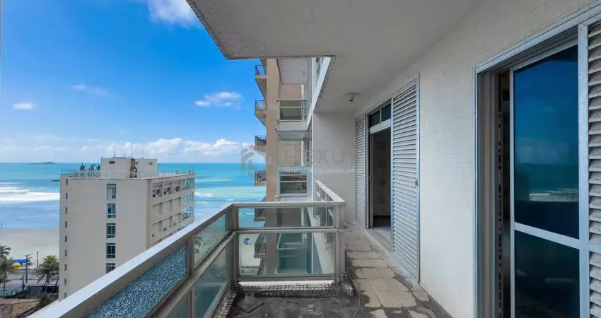 Apartamento com varanda e vista mar na quadra mar da praia das pitangueiras - 3 quartos (1 suíte),