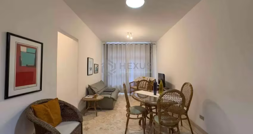 Apartamento com vista livre a duas quadras da praia das pitangueiras, guarujá-sp - 1 quarto, 1 vaga