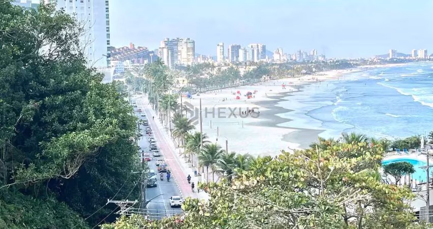 Apartamento com varanda e vista mar na quadra mar da praia das pitangueiras, guarujá-sp - 3 quartos