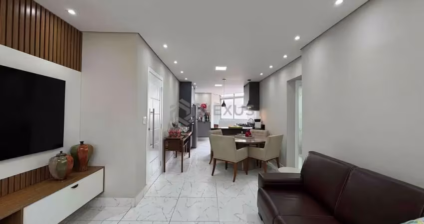 Apartamento reformado, vista mar, praia das pitangueiras, guaruja | hexus