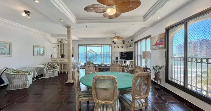 Apartamento frente mar com varanda, vista mar e lazer na praia das asturias, guaruja | hexus