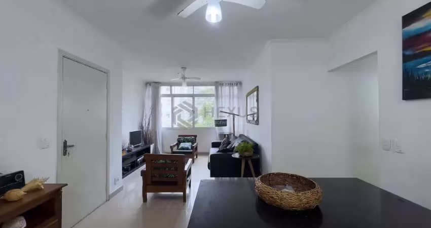 Apartamento mobiliado com vista livre a uma quadra da praia das pitangueiras, guaruja | hexus