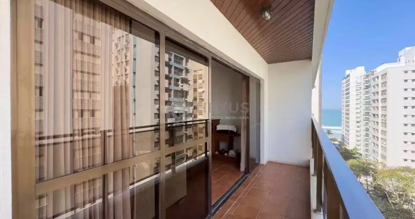 Apartamento com varanda, vista mar e lazer na praia das pitangueiras, guaruja | hexus