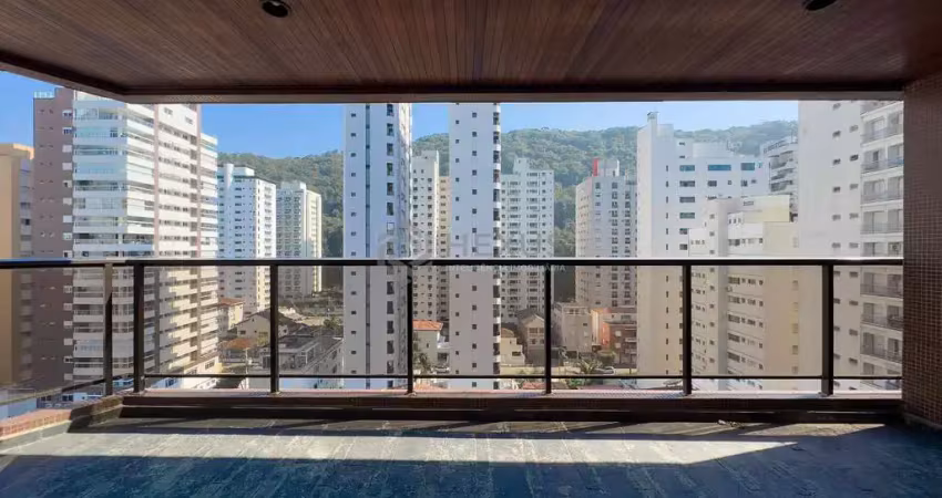Apartamento com varanda, vista livre e lazer na praia das pitangueiras, guaruja | hexus
