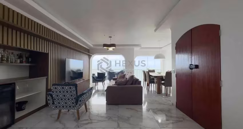 Apartamento frente mar, reformado, mobiliado, varanda, praia das pitangueiras, guaruja - hexus