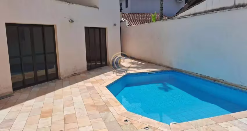 Casa em condomínio para locação em guarujá, praia do pernambuco, 4 dormitórios, 2 suítes, 4 banheiros, 5 vagas