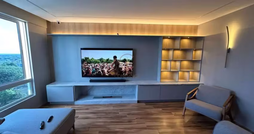 Apartamento  frente a fundos ,mobiliado, decorado, com 03 suítes, 02 vagas cobertas e vista panorâmica -centro