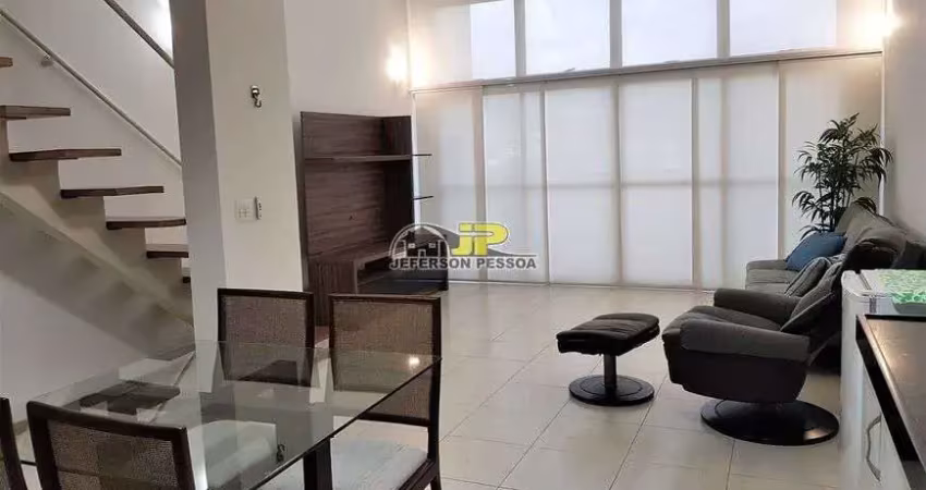 Studio com pé direito duplo alto padrão mobiliado com 02 vagas em santa lucia
