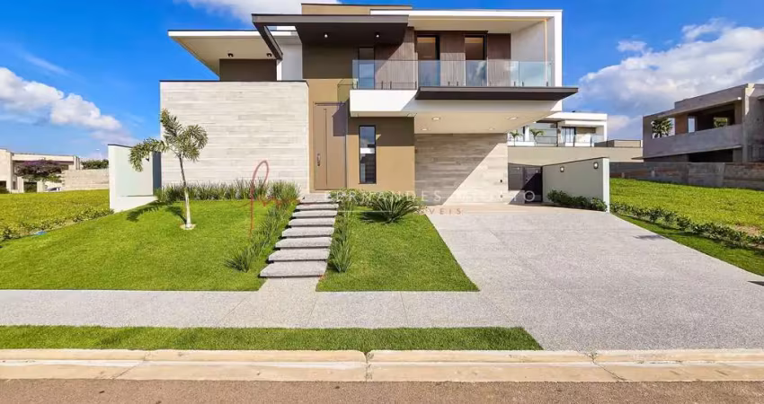 Alphaville jundiaí 1 - casa moderna à venda no alphaville jundiaí 1 com 4 suítes, piscina, área gourmet e energia solar