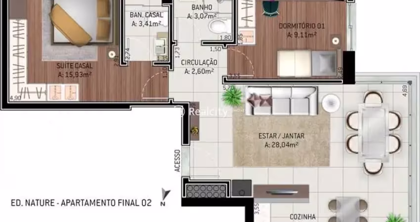 Apartamento com 2 quartos à venda na Travessa Niterói, 122, Cidade Alta, Bento Gonçalves