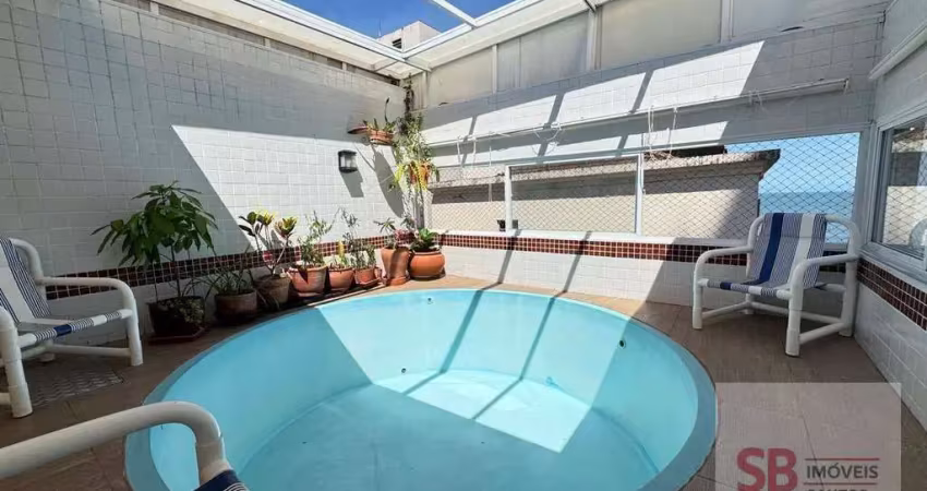Cobertura com 3 dormitórios à venda, 330 m² por r$ 1.600.000 - piscina  embaré - santos/sp