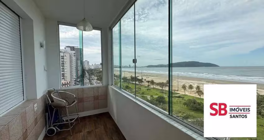 Vista mar apartamento com 2 dormitórios à venda, 127 m² por r$ 780.000 - josé menino - santos/sp