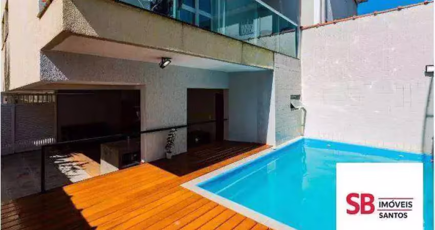 Apartamento com 2 dormitórios à venda, 110 m² - estuário - santos/sp
